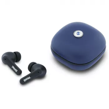 BMW LeatherMetal Logo ENC TWS Bluetooth auriculares azul marino