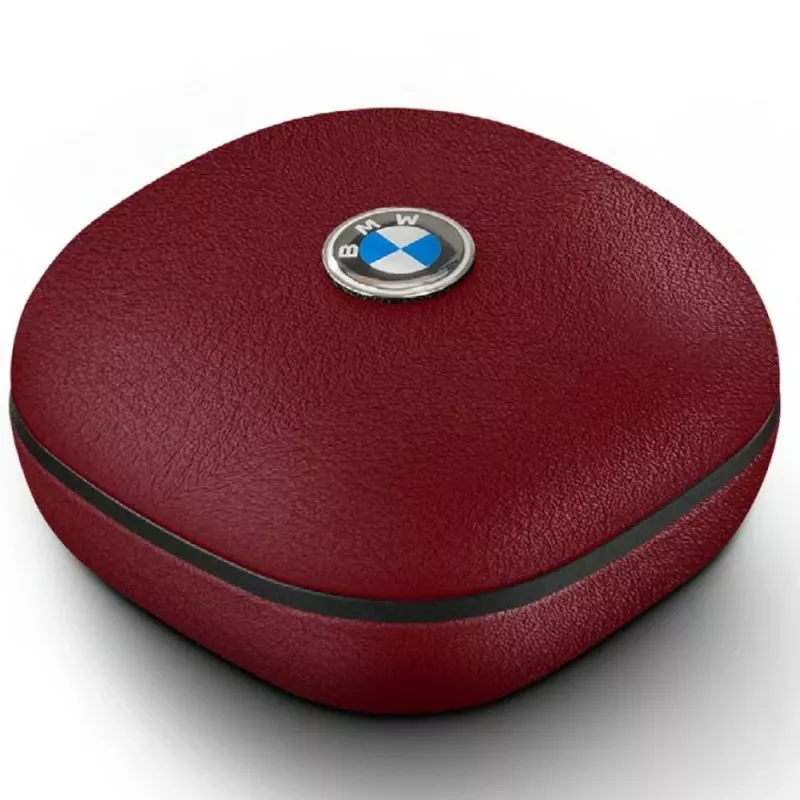 BMW Auriculares TWS Bluetooth Leather Metal Logo ENC Rojo