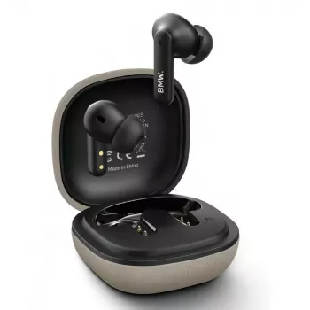 BMW LeatherMetal Logo Auriculares TWS Bluetooth con ENC, Taupe