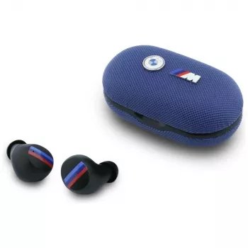 BMW M Metal Logo Auriculares TWS Bluetooth 5.3 con ENC, Azul