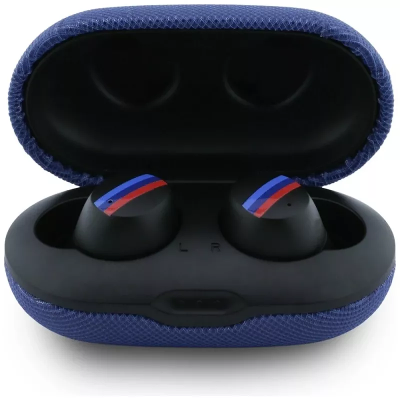 BMW M Metal Logo Auriculares TWS Bluetooth 5.3 con ENC, Azul