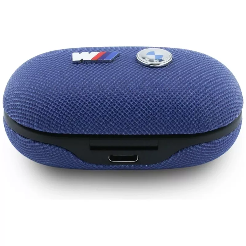 BMW M Metal Logo Auriculares TWS Bluetooth 5.3 con ENC, Azul
