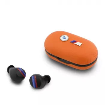 BMW M Metal Logo Auriculares TWS Bluetooth 5.3 con ENC - Naranja