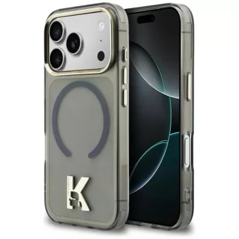 KARL LAGERFELD IML K Head Logo Funda MagSafe para iPhone 17 Pro, Negro