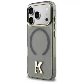 KARL LAGERFELD IML K Head Logo Funda MagSafe para iPhone 17 Pro, Negro