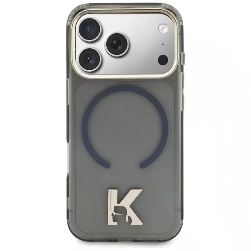 KARL LAGERFELD IML K Head Logo Funda MagSafe para iPhone 17 Pro, Negro