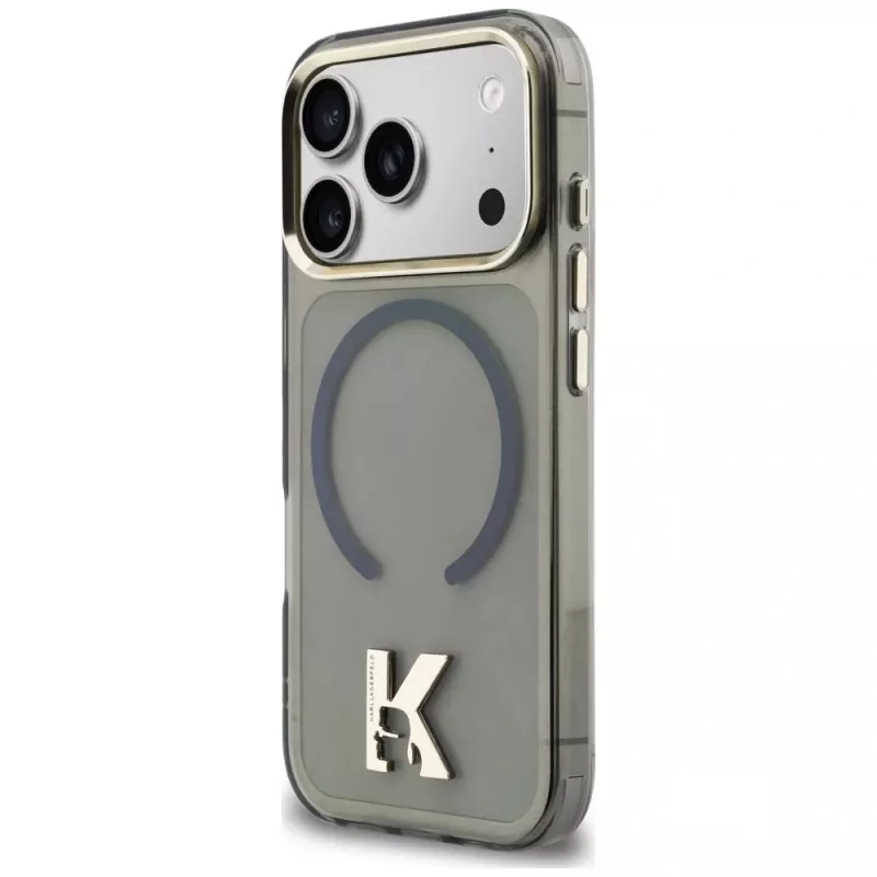 KARL LAGERFELD IML K Head Logo Funda MagSafe para Apple iPhone 17 Pro Max, Negro