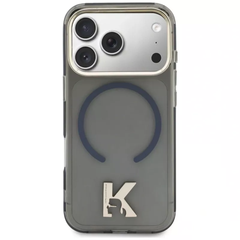 KARL LAGERFELD IML K Head Logo Funda MagSafe para Apple iPhone 17 Pro Max, Negro