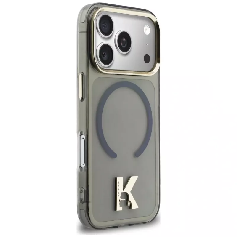 KARL LAGERFELD IML K Head Logo Funda MagSafe para Apple iPhone 17 Pro Max, Negro