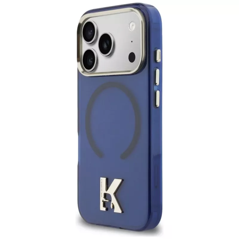 KARL LAGERFELD IML K Head Logo Funda MagSafe para Apple iPhone 17 Pro - Azul