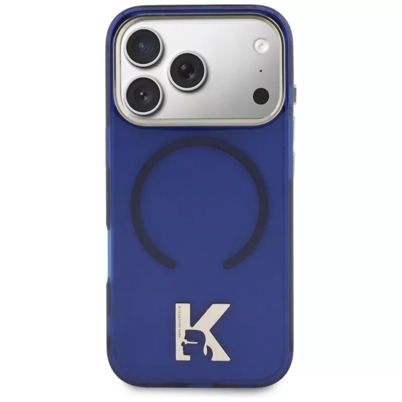 KARL LAGERFELD IML K Head Logo Funda MagSafe para Apple iPhone 17 Pro - Azul