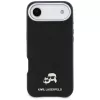 Funda Karl Lagerfeld Karl & Choupette Head Pins Saffiano MagSafe para iPhone Air, negro