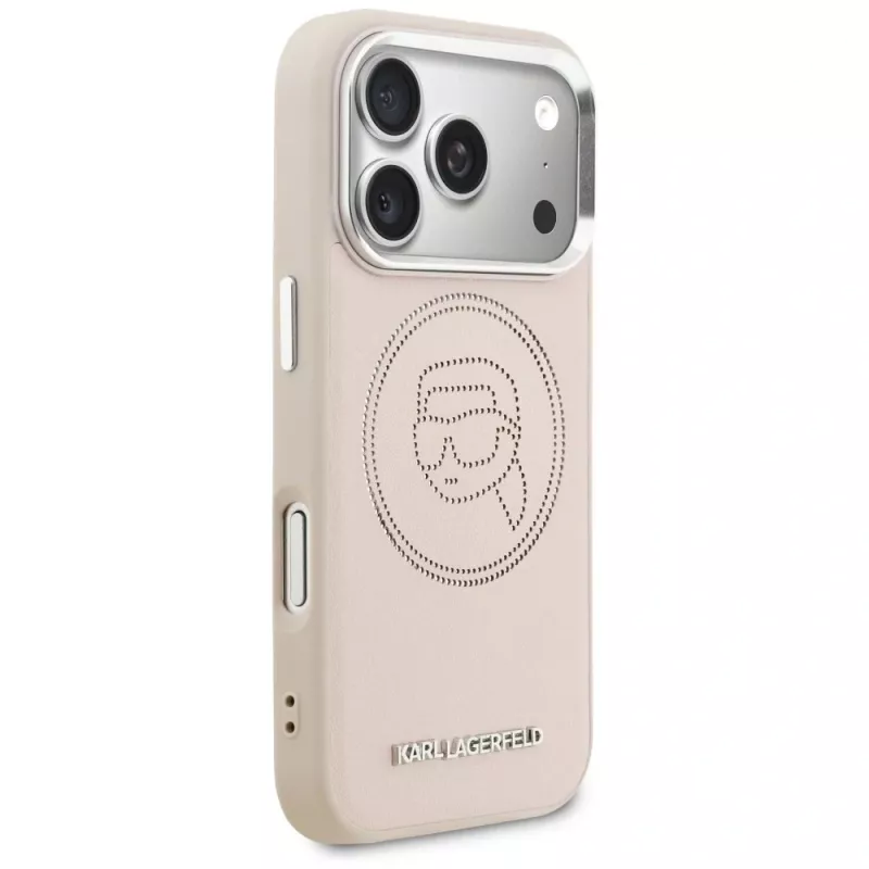 Karl Lagerfeld K Head Point Logo Funda MagSafe para Apple iPhone 17 Pro, rosa