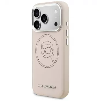KARL LAGERFELD K Head Point Logo Funda MagSafe para iPhone 17 Pro Max, rosa