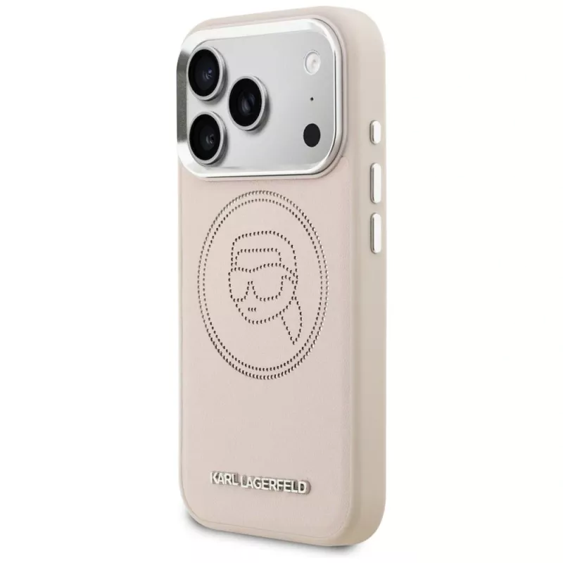 KARL LAGERFELD K Head Point Logo Funda MagSafe para iPhone 17 Pro Max, rosa