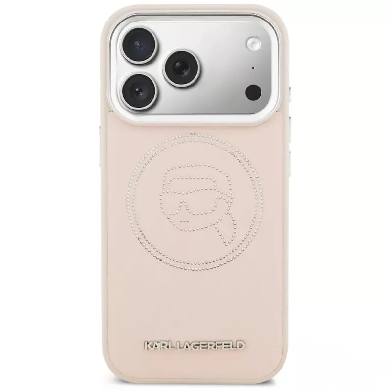 KARL LAGERFELD K Head Point Logo Funda MagSafe para iPhone 17 Pro Max, rosa
