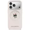 Karl Lagerfeld Point & Choupette Sketch Funda MagSafe para iPhone 17 Pro Max, rosa