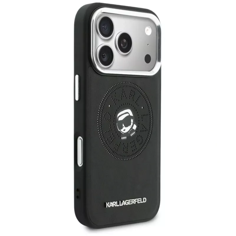 KARL LAGERFELD Point & Karl Sketch Funda MagSafe para iPhone 17 Pro, negra