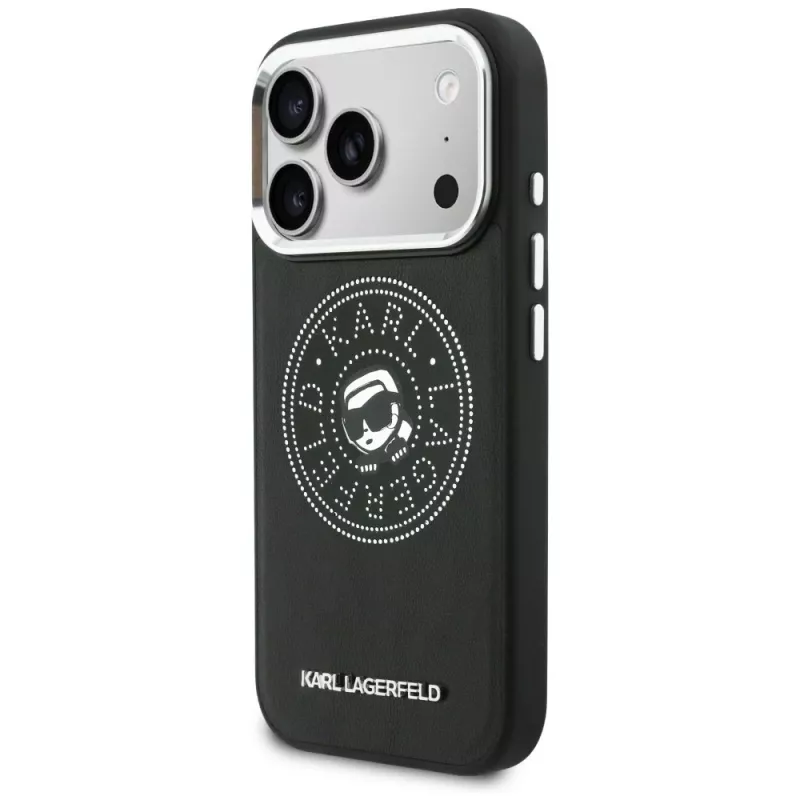 KARL LAGERFELD Point & Karl Sketch Funda MagSafe para iPhone 17 Pro Max, negra