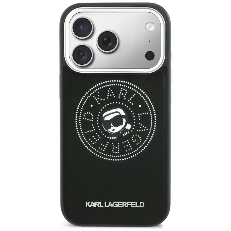 KARL LAGERFELD Point & Karl Sketch Funda MagSafe para iPhone 17 Pro Max, negra