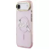KARL LAGERFELD IML Choupettes KarlScript Logo Funda MagSafe para iPhone Air, rosa