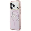 Karl Lagerfeld IML Choupettes KarlScript Logo Funda MagSafe para Apple iPhone 17 Pro, rosa