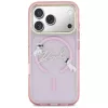 Karl Lagerfeld IML Choupettes KarlScript Logo Funda MagSafe para Apple iPhone 17 Pro, rosa
