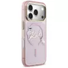 Karl Lagerfeld IML Choupettes KarlScript Logo Funda MagSafe para Apple iPhone 17 Pro, rosa