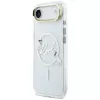 Karl Lagerfeld IML Choupettes KarlScript Logo Funda MagSafe para iPhone Air, transparente