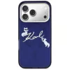 KARL LAGERFELD IML Choupettes KarlScript Logo Funda MagSafe para Apple iPhone 17 Pro Max, azul