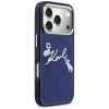 KARL LAGERFELD IML Choupettes KarlScript Logo Funda MagSafe para Apple iPhone 17 Pro Max, azul