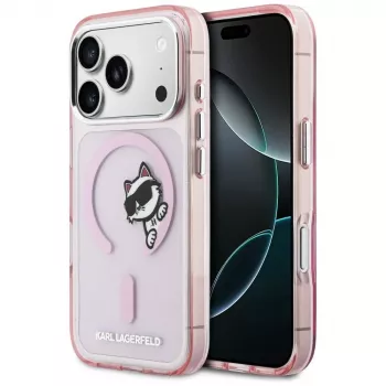 KARL LAGERFELD IML Peekaboo Funda MagSafe para Apple iPhone 17 Pro, rosa