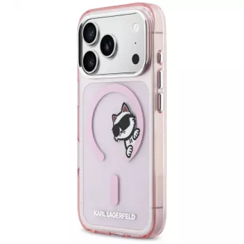 KARL LAGERFELD IML Peekaboo Funda MagSafe para Apple iPhone 17 Pro, rosa