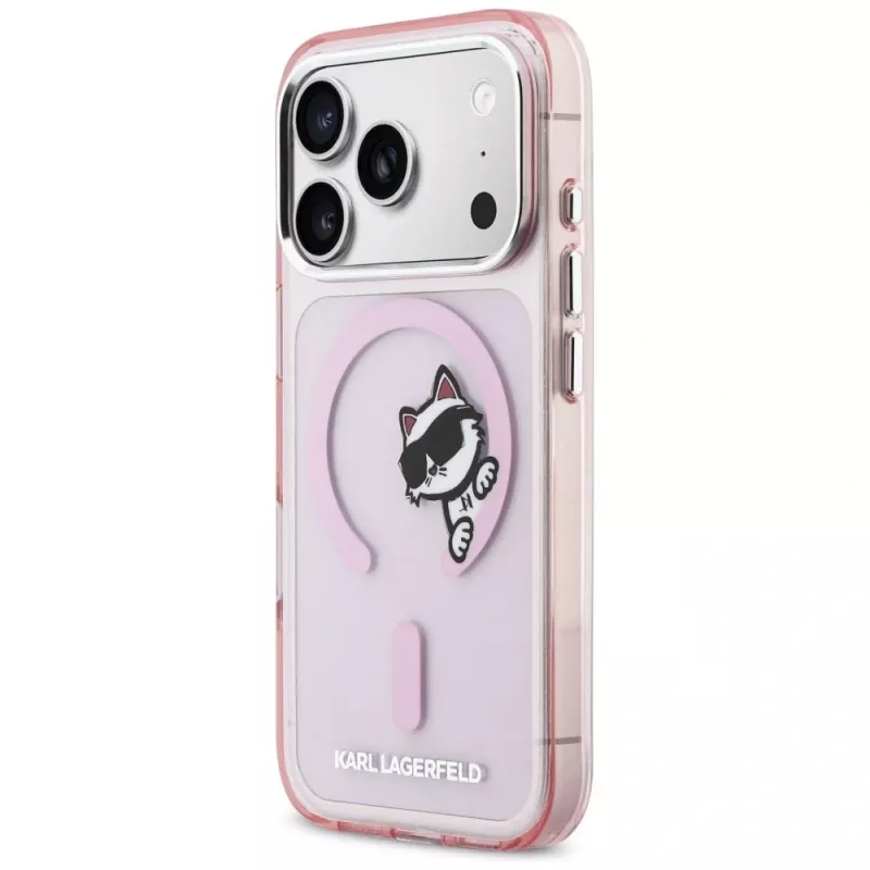 KARL LAGERFELD IML Peekaboo Funda MagSafe para Apple iPhone 17 Pro, rosa