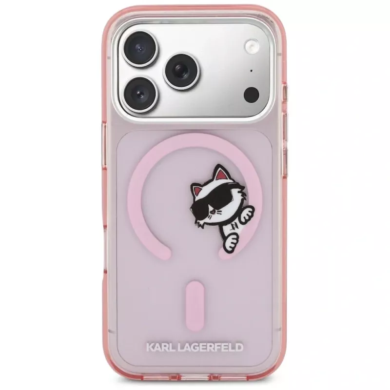 KARL LAGERFELD IML Peekaboo Funda MagSafe para Apple iPhone 17 Pro, rosa