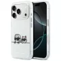 KARL LAGERFELD IML Karl & Choupette Peekaboo Logo Funda MagSafe para Apple iPhone 17 Pro, blanca