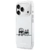 KARL LAGERFELD IML Karl & Choupette Peekaboo Logo Funda MagSafe para Apple iPhone 17 Pro, blanca