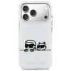KARL LAGERFELD IML Karl & Choupette Peekaboo Logo Funda MagSafe para Apple iPhone 17 Pro, blanca