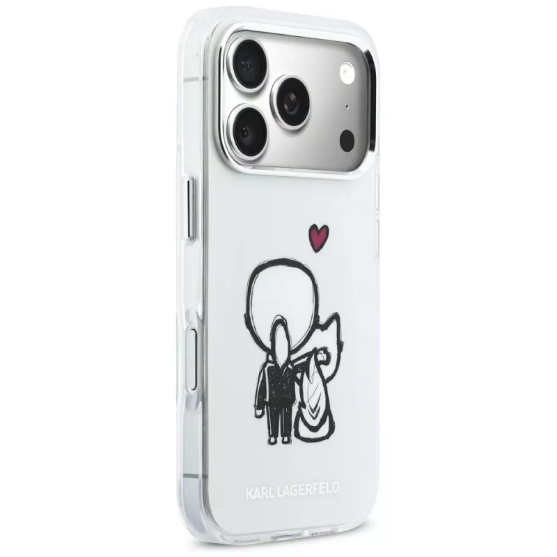Karl Lagerfeld Karl & Choupette Back Funda MagSafe para iPhone 17 Pro Max, transparente