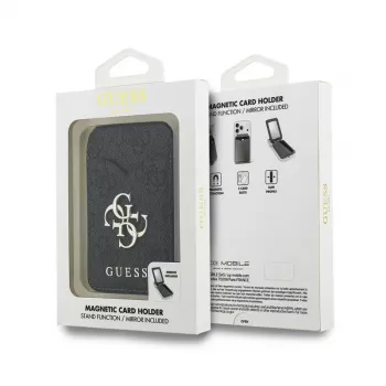Cartera MagSafe Guess 4G Stand & Mirror con espejo, negro