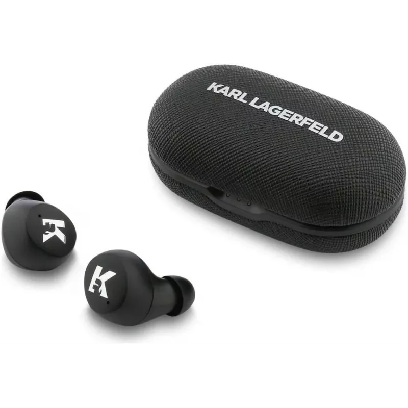 Karl Lagerfeld Saffiano Logo ENC Auriculares TWS negros