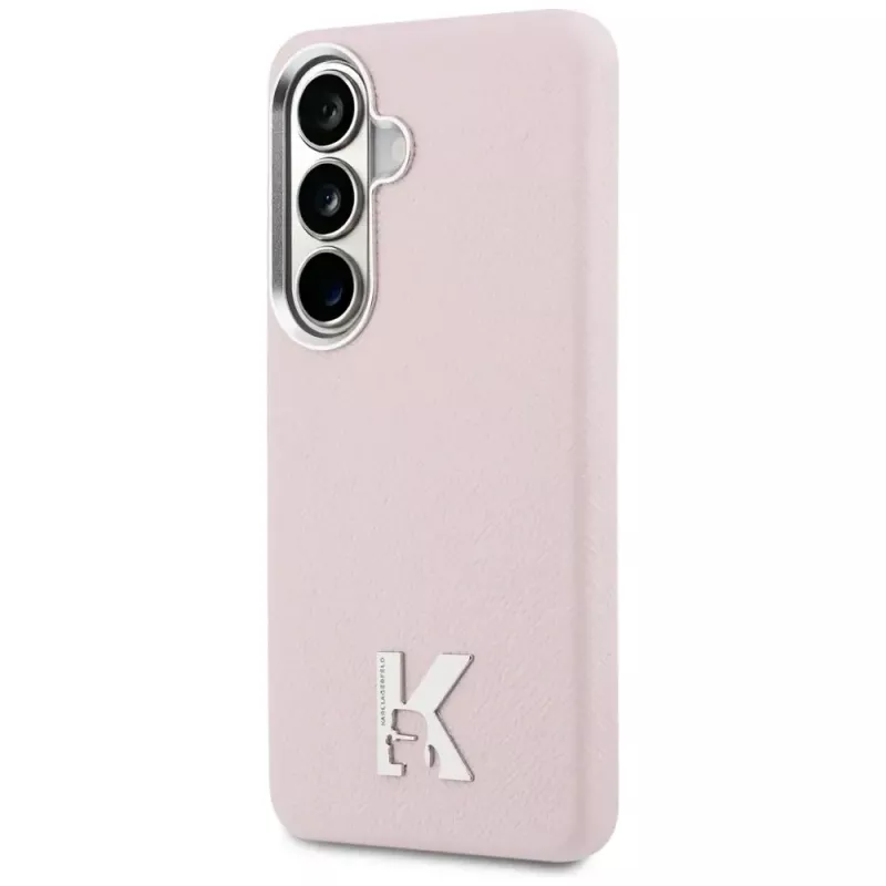 Karl Lagerfeld K Metal Logo Funda MagSafe para Samsung Galaxy S26, rosa