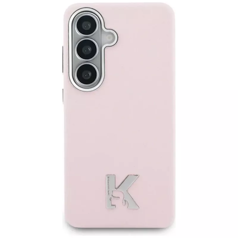 Karl Lagerfeld K Metal Logo Funda MagSafe para Samsung Galaxy S26, rosa