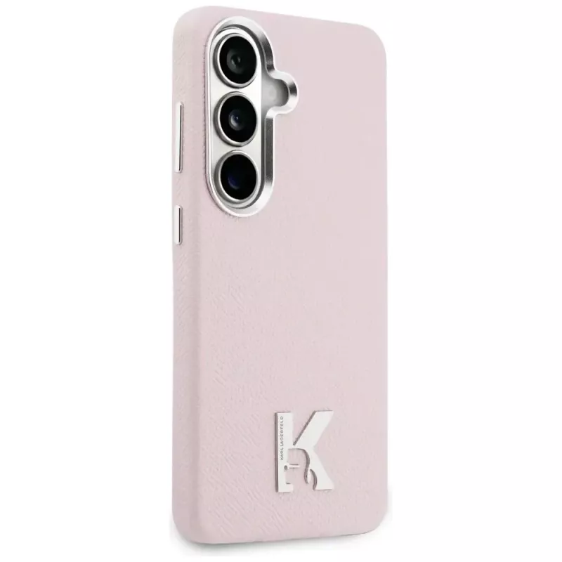 Karl Lagerfeld K Metal Logo Funda MagSafe para Samsung Galaxy S26, rosa