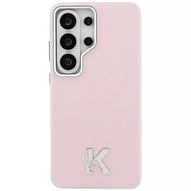 Karl Lagerfeld K Metal Logo Funda MagSafe para Samsung Galaxy S26 Ultra, rosa