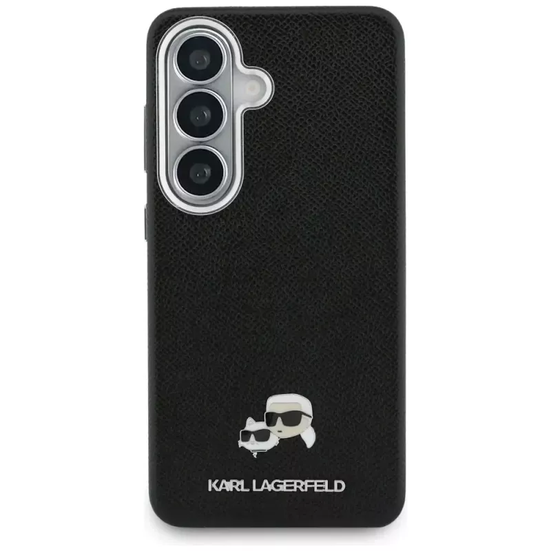 Karl Lagerfeld Saffiano KC Metal Logo Funda MagSafe para Samsung Galaxy S26, negra