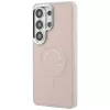 Karl Lagerfeld Funda MagSafe Embossed Ring RSG Logo para Samsung Galaxy S26 Ultra - Rosa