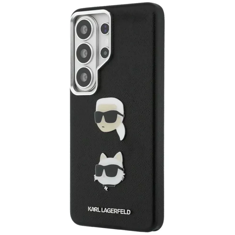 Karl Lagerfeld Funda Metal Double Heads Saffiano para Samsung Galaxy S26 Ultra Negra