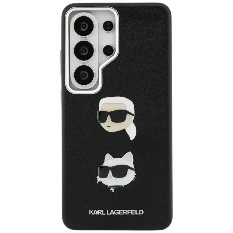 Karl Lagerfeld Funda Metal Double Heads Saffiano para Samsung Galaxy S26 Ultra Negra
