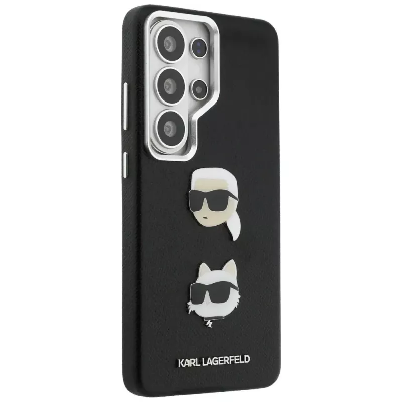 Karl Lagerfeld Funda Metal Double Heads Saffiano para Samsung Galaxy S26 Ultra Negra